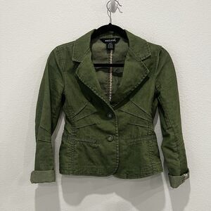 WET SEAL Y2K FITTED BLAZER JACKET Womens S Button Preppy Academia Girl
